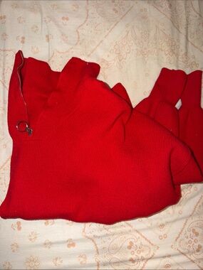 Red Half-Zip Women's Sweater - Unbranded